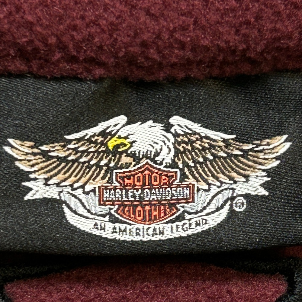 Harley-Davidson Women L Colorblock Side Hit Full-Zip Fleece Vest - Picture 6 of 10